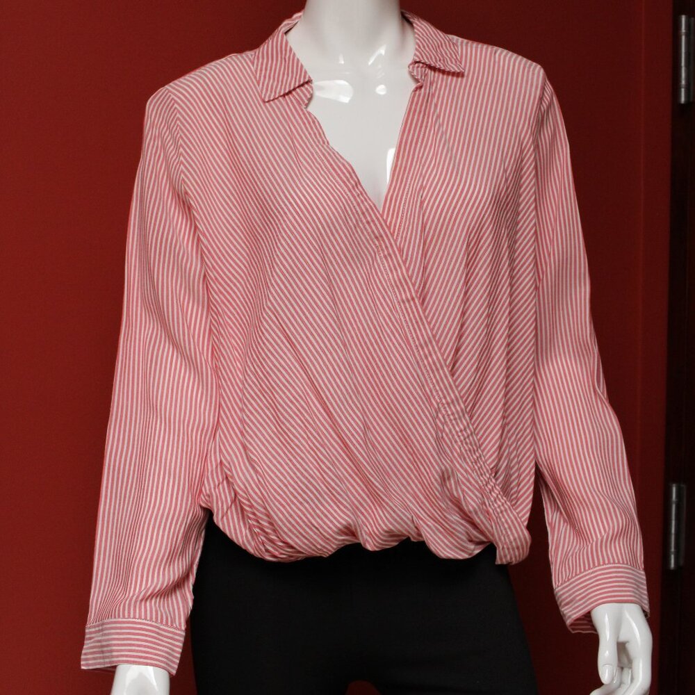 H&M DIVIDED Striped Long Sleeve Blouse